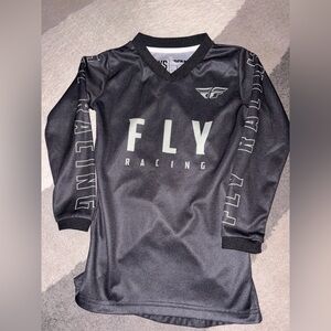 Fly Racing Kids Black Long Sleeve Shirt YOUTH SMALL LIKE NEW
